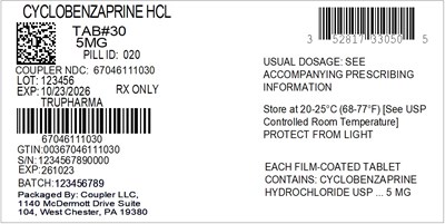 Label (52817 330 50 Cyclobenz 5mg 67046 1110 30)